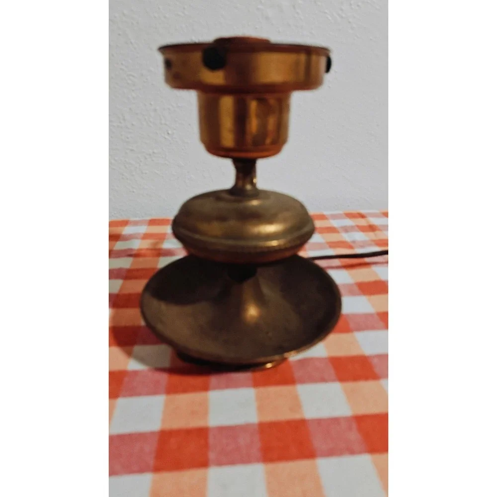 Antique Brass Whale oil Lamp Converted To electric Works!